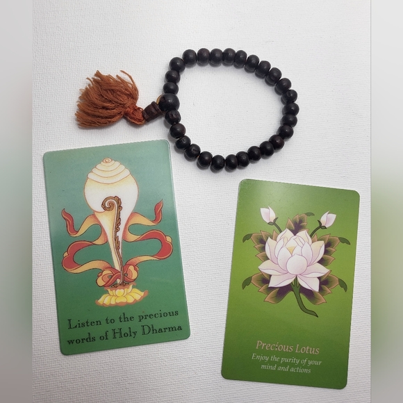 9 VINTAGE Pieces Set - Lotus, Bodhi, Mala and More - Picture 3 of 16